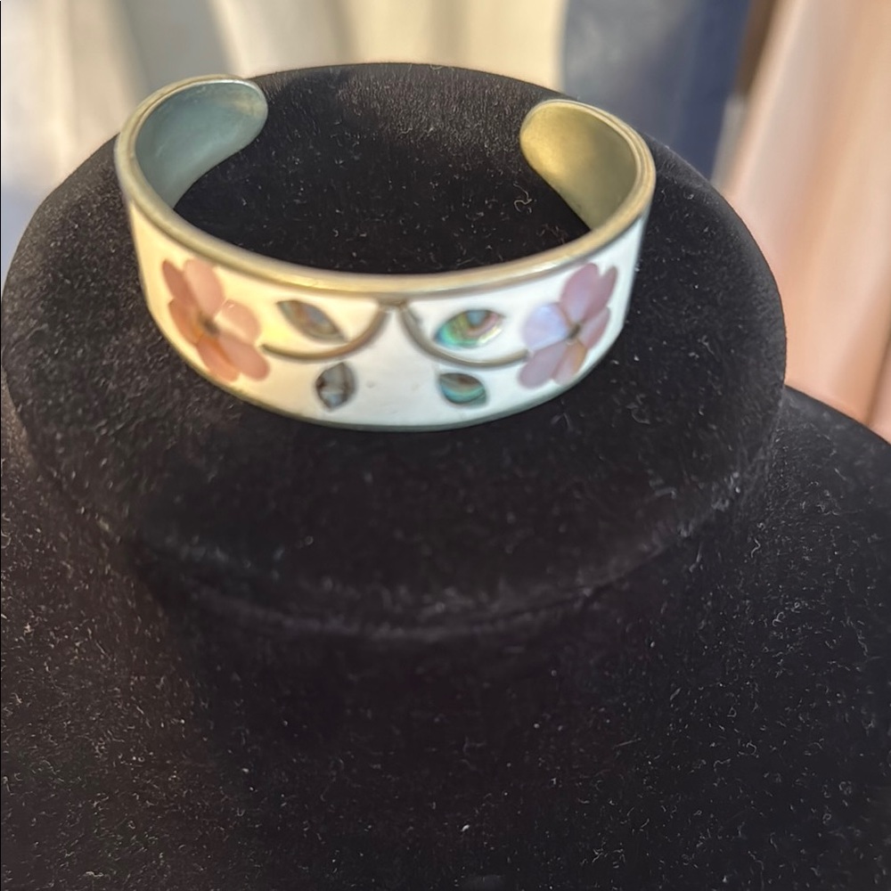 Floral Enamel Bracelet Mexico stamp